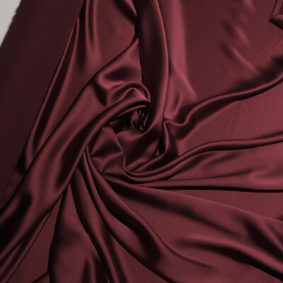 Crep satin elastic Francesca Burgundy