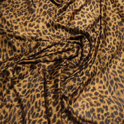 Matase sintetica imprimata digital cu animal print