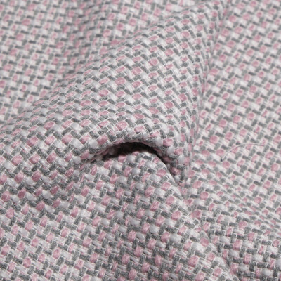 Stofa tweed pastel roz si gri 