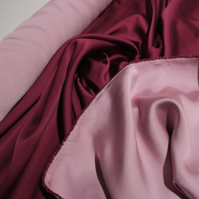 Tafta fixa cu doua fete Burgundy roz pal 