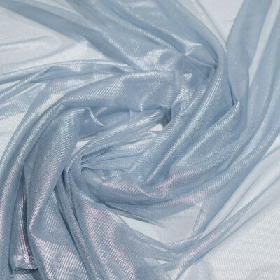 Tul de matase naturala peliculizat Silver blue