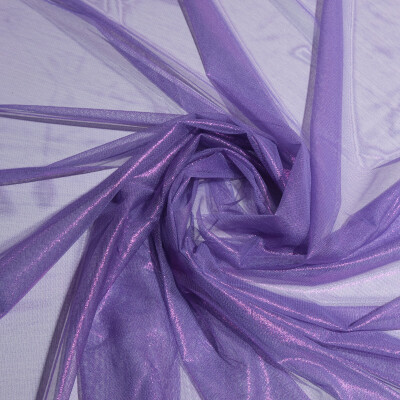 Tul de matase naturala peliculizat Iridescent Violet