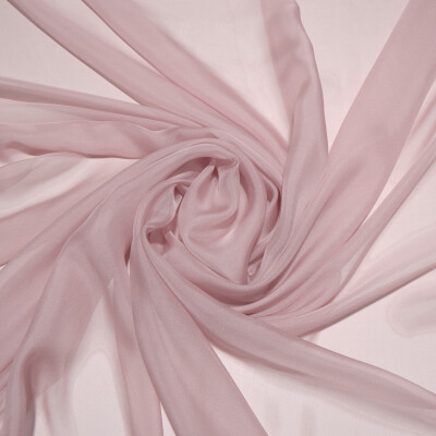 Voal de matase naturala CHIFFON Sepia rose