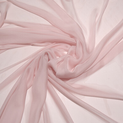 Voal de matase naturala CHIFFON Dusty pink