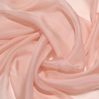 Voal de matase naturala CHIFFON Peach powder