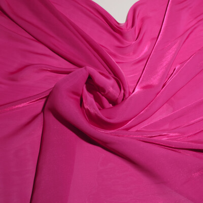 Voal metalizat usor creponat fucsia