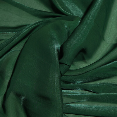 Voal metalizat usor creponat verde