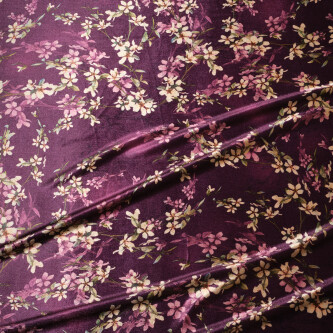 Catifea imprimata floral elastica Purple