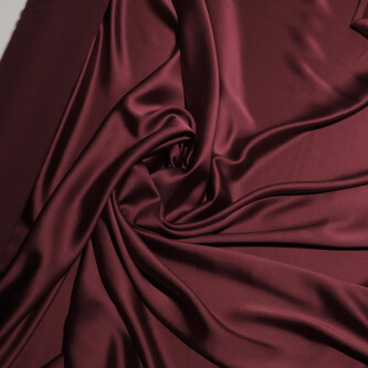 Crep satin elastic Francesca Burgundy