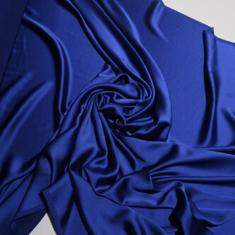 Crep satin elastic Francesca Albastru royal