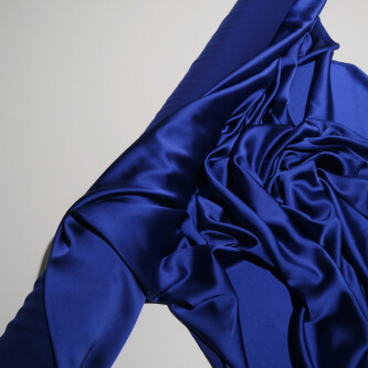 Crep satin elastic Francesca Albastru royal