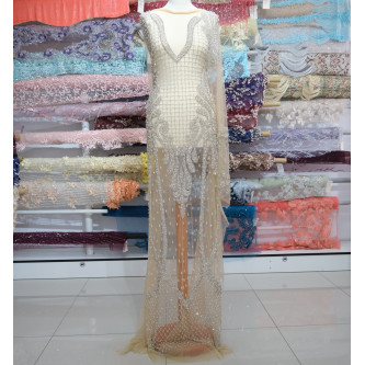 Aplicatie rochie lunga Argintiu Ivoire