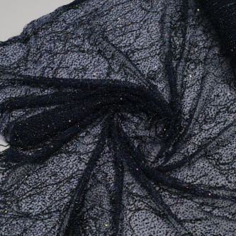 Dantela Haute Couture accesorizata manual Bleumarin
