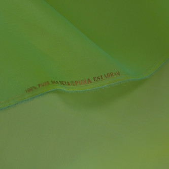 Organza de matase naturala Verde