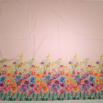 Imitatie de bumbac imprimata cu motive florale