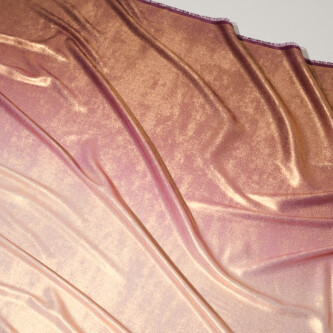 Matase sintetica elastica cu pelicula Aurie in degrade Bordeaux