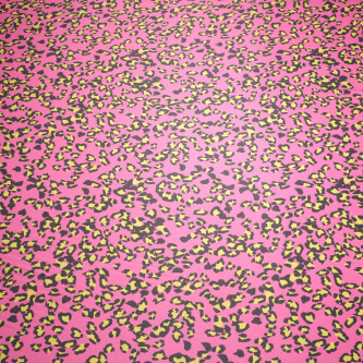 Matase imprimata digital animal print pe fundal roz