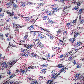 Matase imprimata digital cu motive abstracte