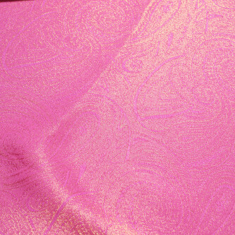 Matase naturala tip jacquard Fuchsia Auriu