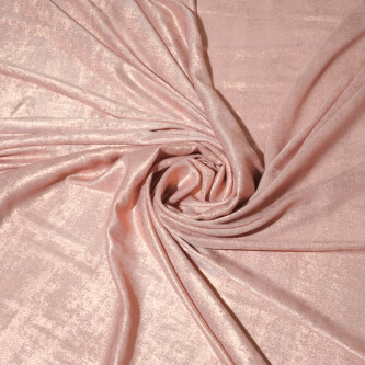 Matase sintetica roz cu pelicula metalica Aurie