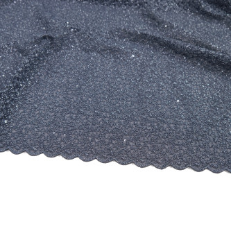 Dantela simpla elastica cu fir metalic, Gri