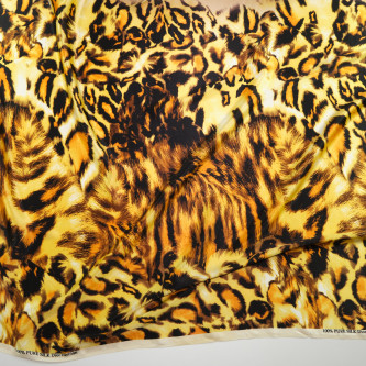 Matase naturala imprimata digital animal print