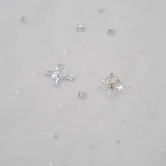 Dantela Bertha Silver Ivory