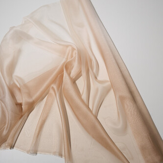 Organza cu aspect matasos in degrade cappucino crem