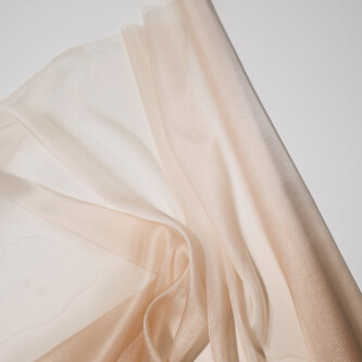 Organza cu aspect matasos in degrade cappucino crem