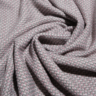 Stofa tweed pastel roz si gri 
