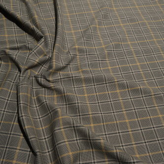 Stofa in carouri bej-gri