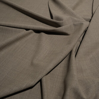 Stofa bej-taupe din lana elastica 