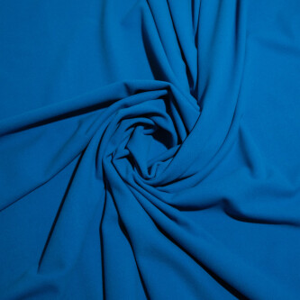 Stofa de lana Casha albastru cobalt - material gros, moale si elegant
