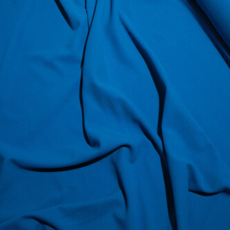 Stofa de lana Casha albastru cobalt - material gros, moale si elegant