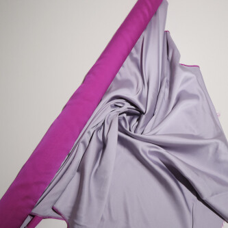 Tafta fixa cu doua fete Gri magenta