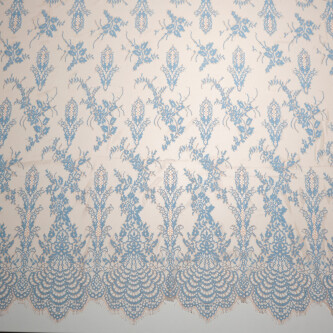 Dantela tip chantilly Nude-Bleu