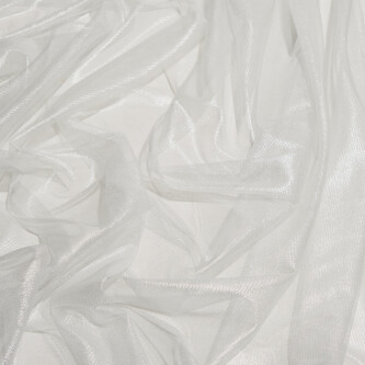 Tul de matase naturala peliculizat Silver White