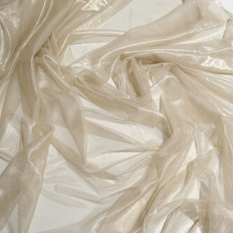Tul de matase naturala peliculizat Light gold