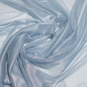 Tul de matase naturala peliculizat Silver blue