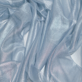 Tul de matase naturala peliculizat Silver blue