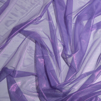 Tul de matase naturala peliculizat Iridescent Violet