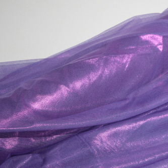 Tul de matase naturala peliculizat Iridescent Violet