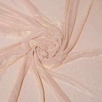Voal elastic creponat cu fir metalic Rose