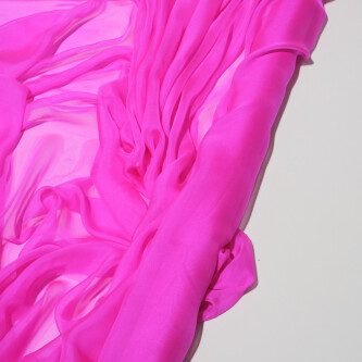 Voal de matase naturala CHIFFON Magenta light 