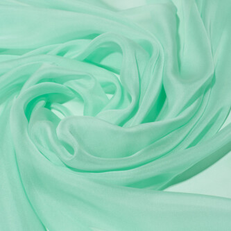 Voal de matase naturala CHIFFON Mint 