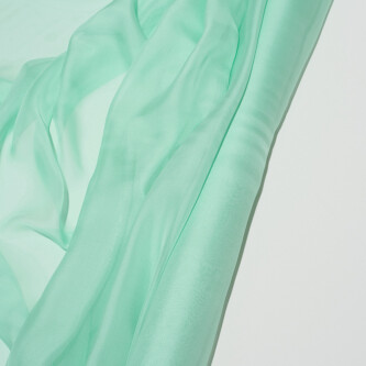 Voal de matase naturala CHIFFON Mint 