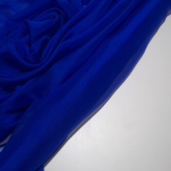 Voal de matase naturala CHIFFON Electric Blue