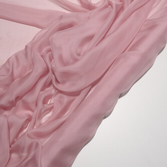 Voal de matase naturala CHIFFON Lotus pink