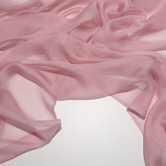 Voal de matase naturala CHIFFON Lotus pink