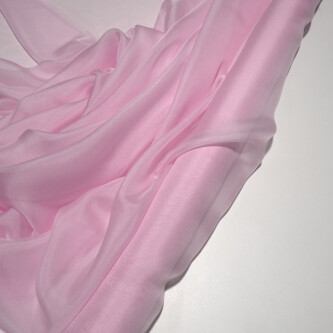 Voal de matase naturala CHIFFON Candy pink